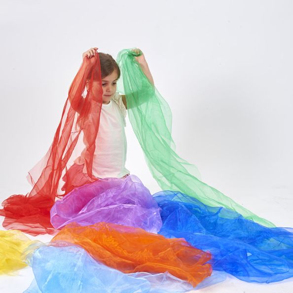 Rainbow Organza Fabric