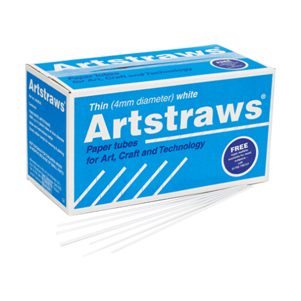 Artstraws White 4mm pk1800 | Creative Activity
