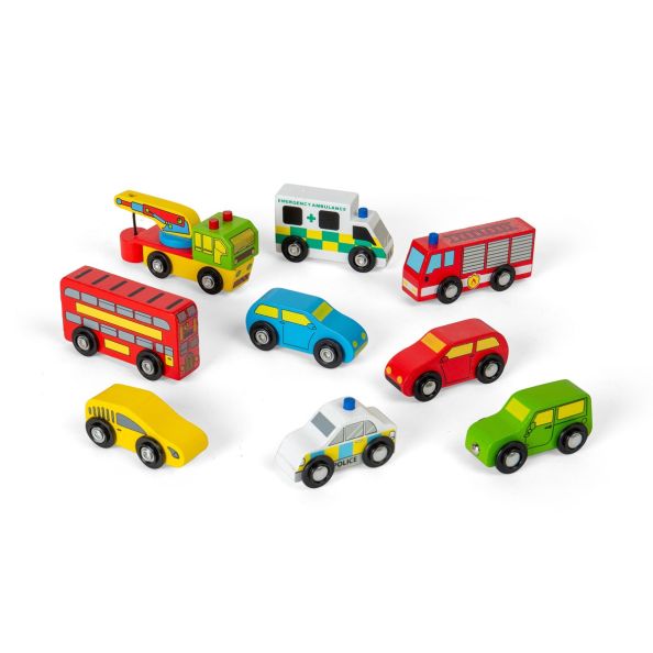 Small World Wooden Vehicles Set 24pcs | Early Years | Creative Activity