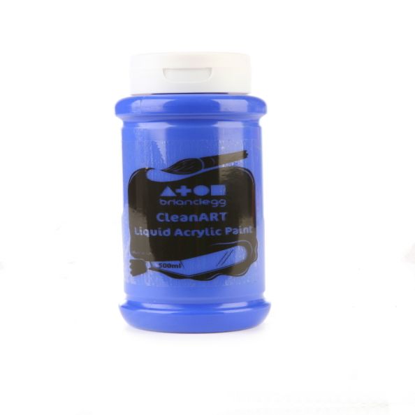 CleanART Acrylic Paint 500ml Blue Pack of 10