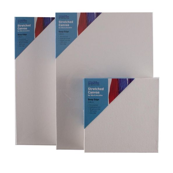 30 x 30cm Stretched Canvas 3.8cm deep Box of 5 | Creative Activity