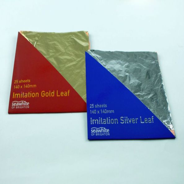 Imitation Silver Leaf 140 x 140mm 25 sheet pack | Creative Activity