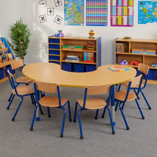 Copenhagen Horseshoe Classroom Table Blue | Multi-Sensory Environments | Creative Activity