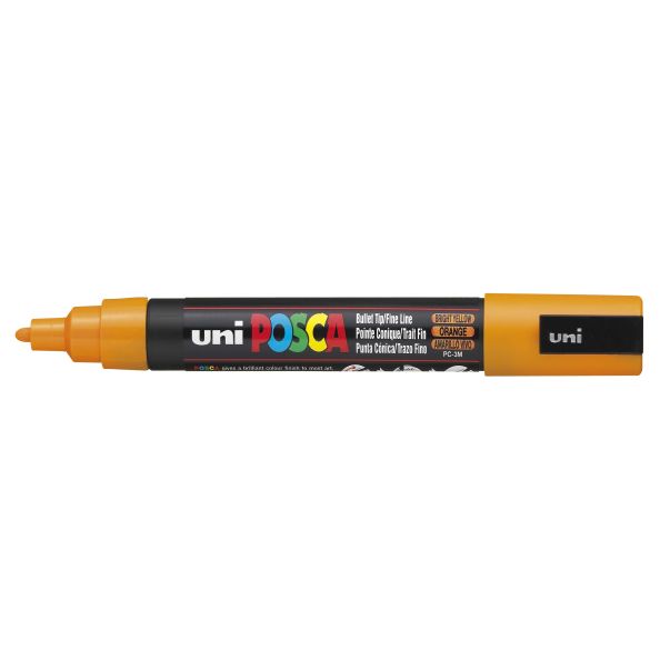 Posca Marker 3M Fine 0.9-1.3mm bullet tip bright yellow | Creative Activity