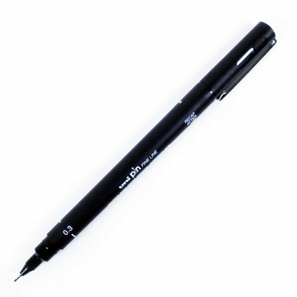 UniPin Fineliner 0.3mm black  box of 12 | Creative Activity