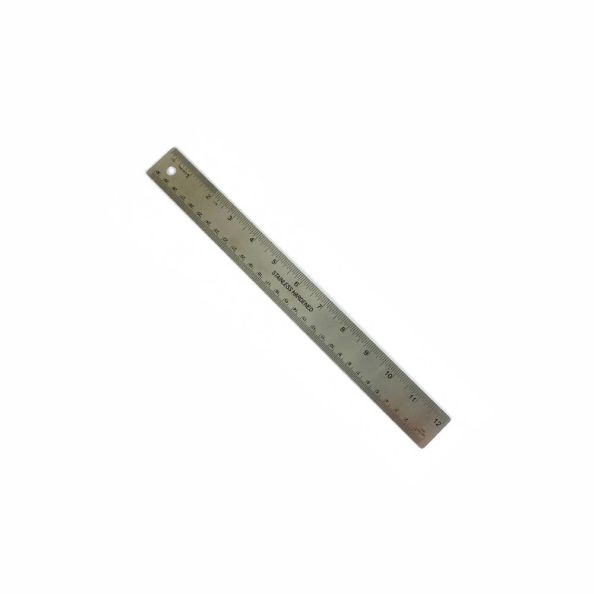 Steel Ruler 30cm cork backed non-slip cm/inches | Creative Activity