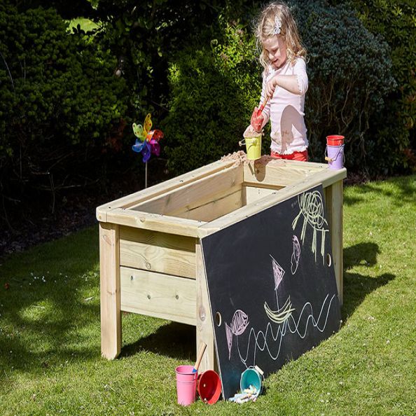 Raised Sandpit with Chalkboard Lid | Creative Activity