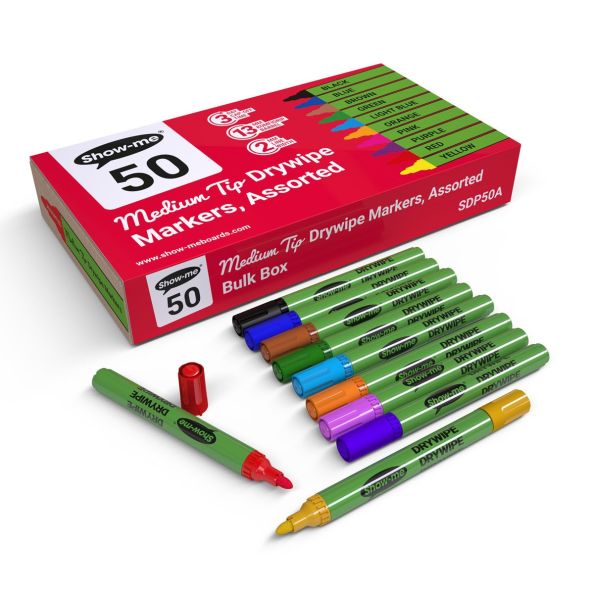 Show-me© Show-me Drywipe Pens - Medium Tip 10pk | Educational Resources | Creative Activity