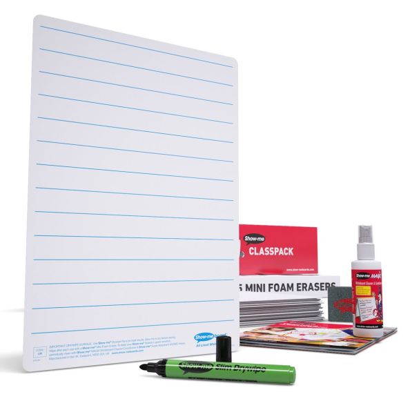 Show-me Lined Whiteboard Classpack 35pk | Educational Resources | Creative Activity