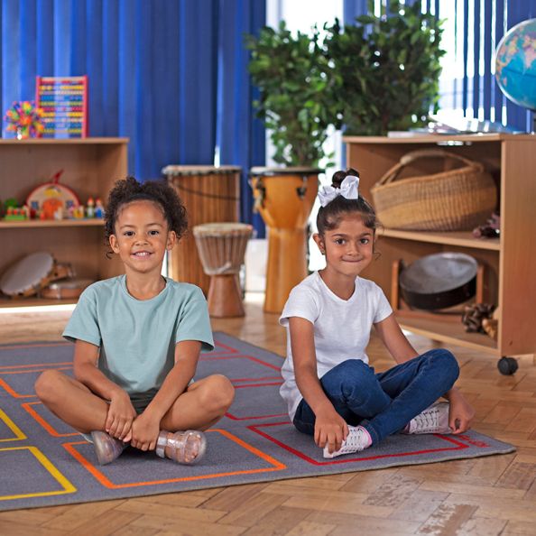 Essentials Rainbow Square Carpet 
