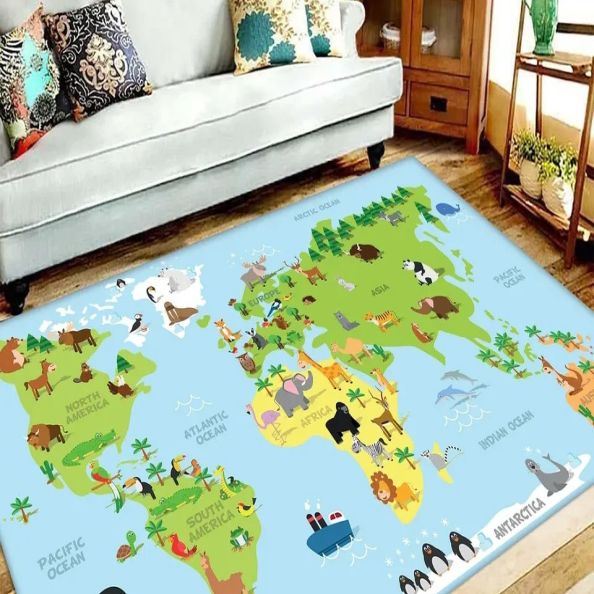 World Map Play Mat L150 x W100cm