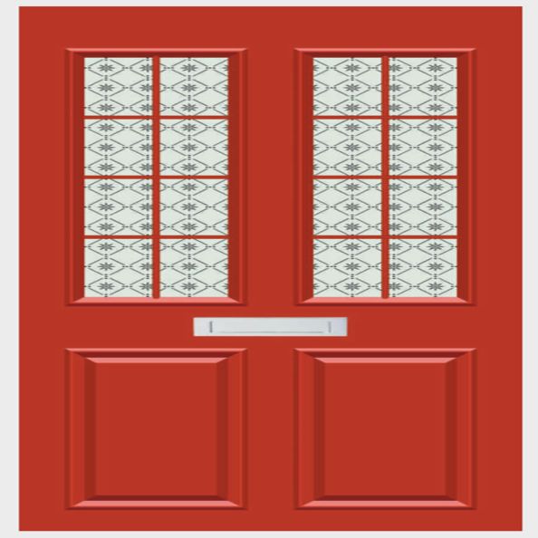 Door Covers Window Panel - Red | Creative Activity