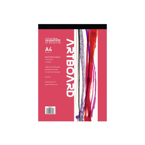 A4 Art Board Pad 10 sheets 220gsm all-media faced boards | Creative Activity
