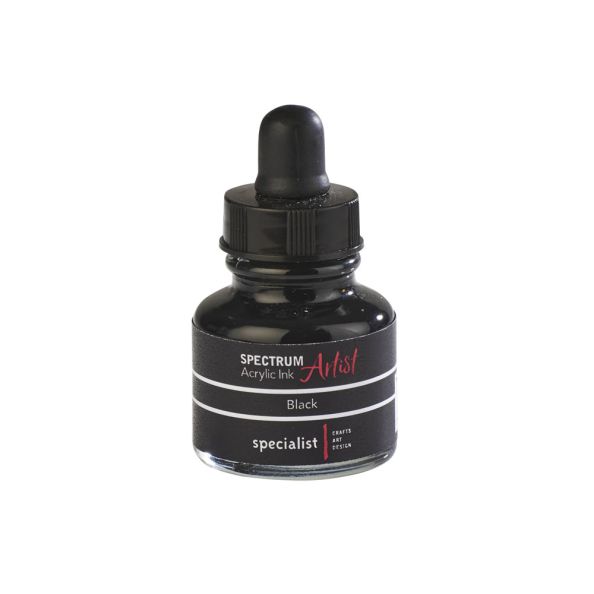 Spectrum Artist Acrylic Ink 30ml Black | Creative Activity
