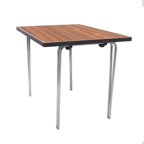 Gopak Premier Folding Tables H584 x W610 x L915mm Teak | Classroom Furniture | Creative Activity