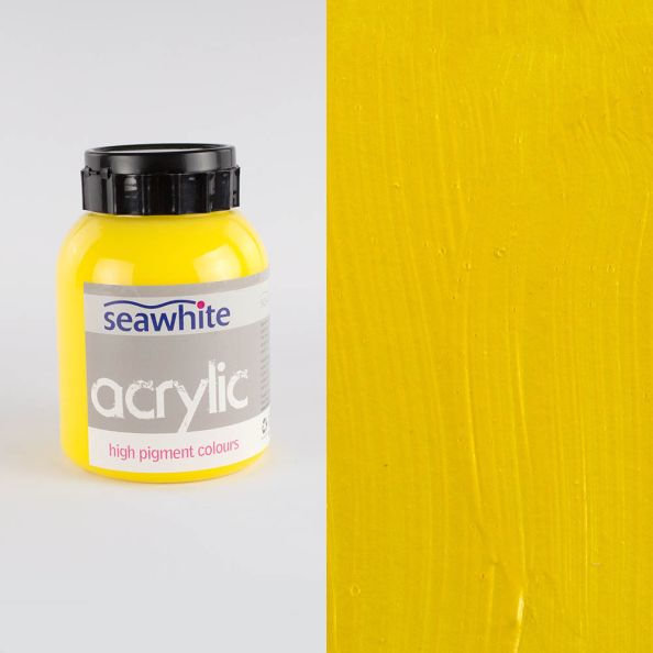 1000ml Acrylic Paint Bottle Primary Yellow | Creative Activity