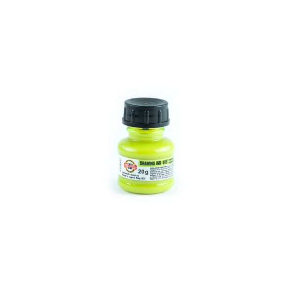 KIN Drawing Ink 20g small bottle Fluorescent Yellow | Creative Activity