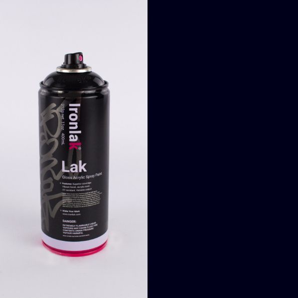 Ironlak Acrylic Spray Paint  400ml Can - Augor's Blackout | Creative Activity