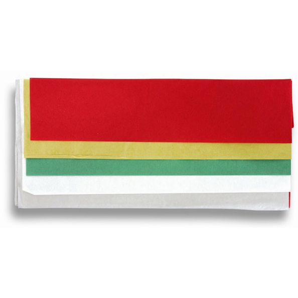 Xmas Coloured Tissue Paper pk5 | Creative Activity