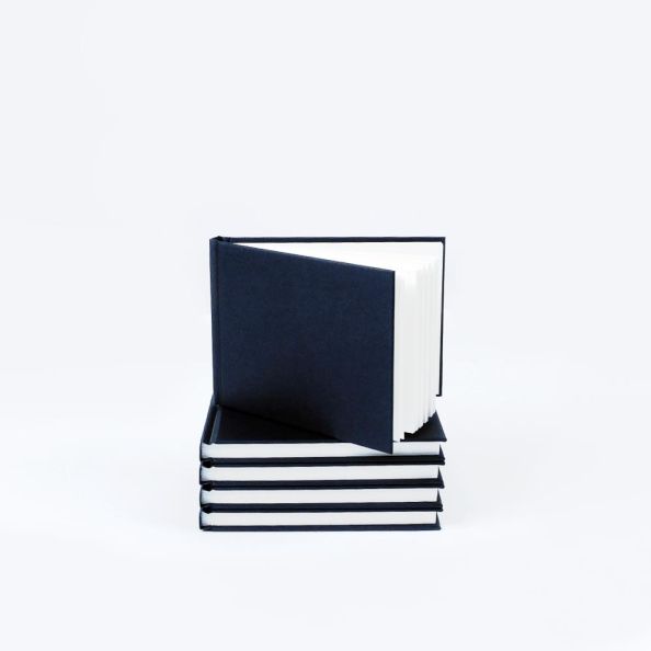 A6 Landscape Black Cloth Hardbacked Sketchbook 92 pages 140gsm | Creative Activity