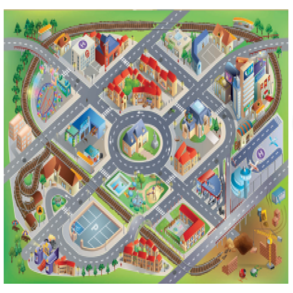 Playmat - Town 100 x 150cm
