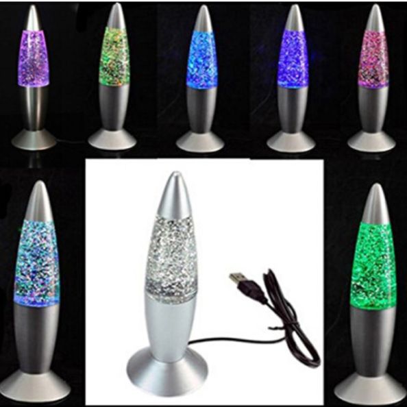Rocket Shake & Shine Glitter Lamp