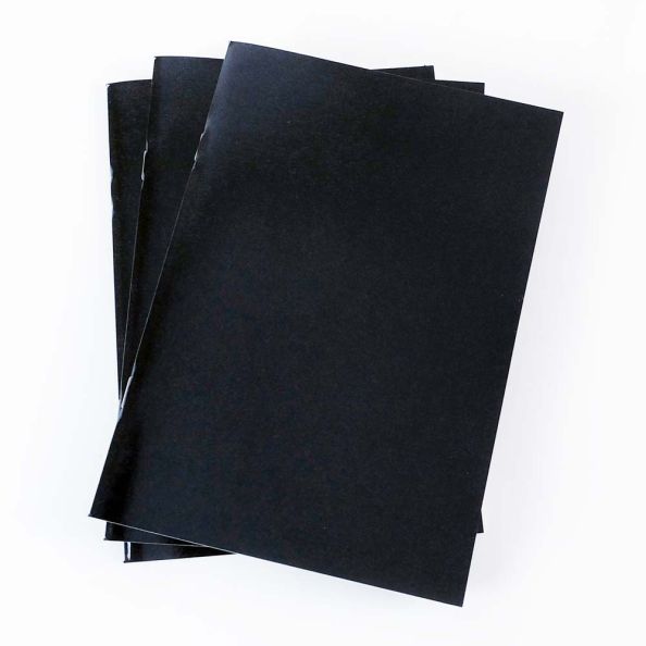 A3 Portrait Starter Sketchbook Laminated Black Cover 40 pages 140gsm  | Creative Activity
