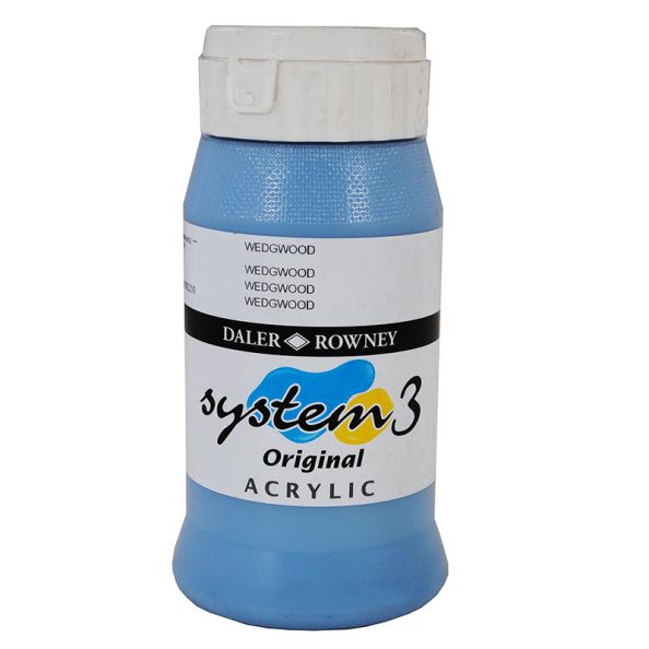 System 3 Original Acrylic Colour 500ml Wedgwood | Creative Activity
