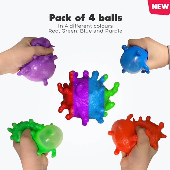 Puffer Stress Ball - 4pk  | Creative Activity