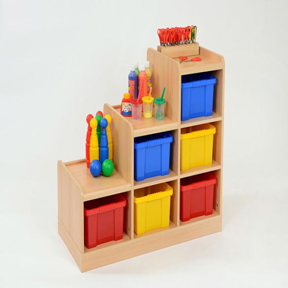 Tiered Access Unit with 6 Trays Left Hand Tiered | Creative Activity
