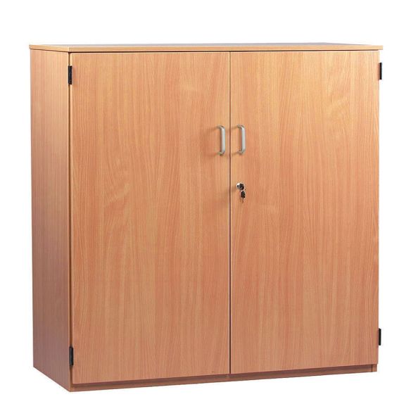 Lockable Storage Cupboard 1250 - Beech h1268mm c/w 1f & 2 adj sh | Creative Activity