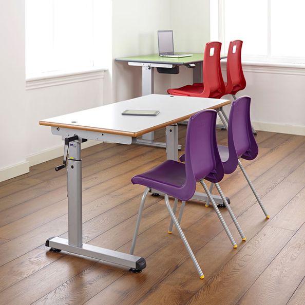 Access Height Adjustable Desk 1200 X 600mm MDF Edge | Creative Activity