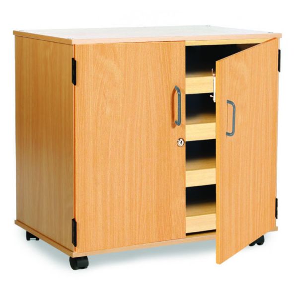 Mobile Paper Storage Chest With Doors c/w 4 drawers | Creative Activity