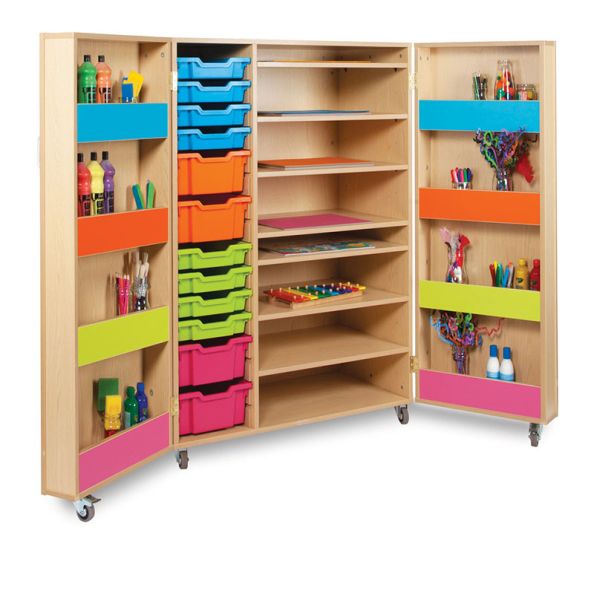 Candy Colours Mobile Art Storage Cupboard w1085xd600xh1503mm | Creative Activity