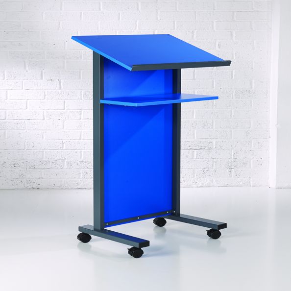 Coloured Panel Front Lectern Blue | Creative Activity