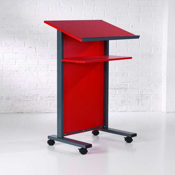Coloured Panel Front Lectern Red | Creative Activity