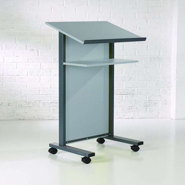 Coloured Panel Front Lectern Grey | Creative Activity