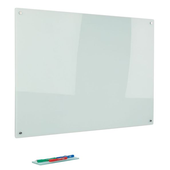 White Magnetic Glass Writing Boards W1500 x H1000mm | Creative Activity