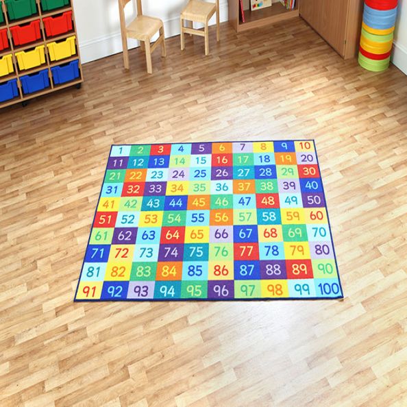 Rainbow Numbers Carpet (1-100) | Creative Activity
