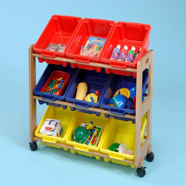 Single Tidy Trolley with 9 Tubs | Creative Activity