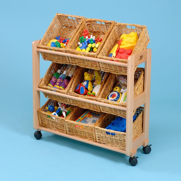 Single Tidy Trolley with 9 Baskets | Creative Activity