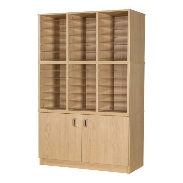 36 Pigeon Hole Storage with Cupboard 826 x 1930 x 375mm | Creative Activity