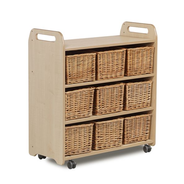 Mobile Tall Storage Unit with 9 Baskets | Creative Activity