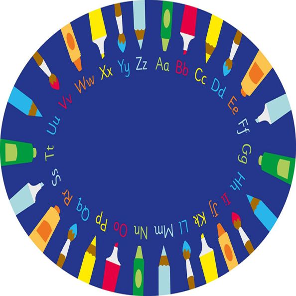 Oval Pencils Alphabet Carpet | Creative Activity