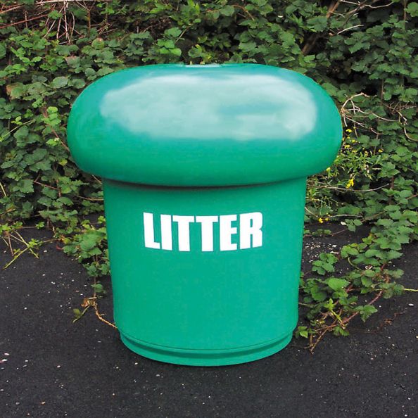 Mushroom Litter Bin Without Spots | Creative Activity