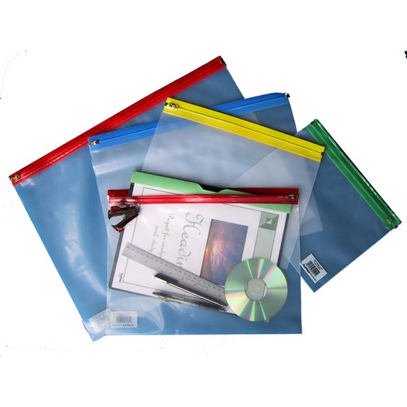 Zip Wallet A5 255 x 180mm Assorted - pack of 100