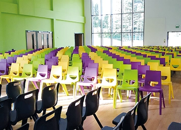 Assembly Hall Chairs & Staging