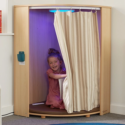 LED Sensory Corner Cabinet